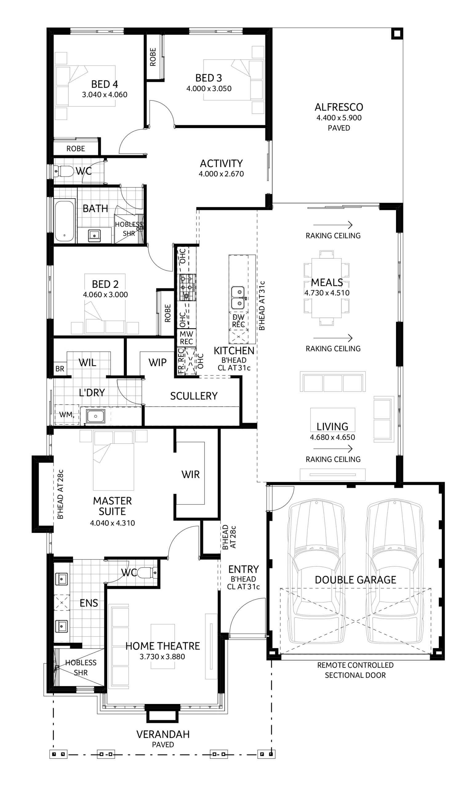 Santana - 4 Bedroom 2 Bathroom Single Storey Design by Plunkett Homes