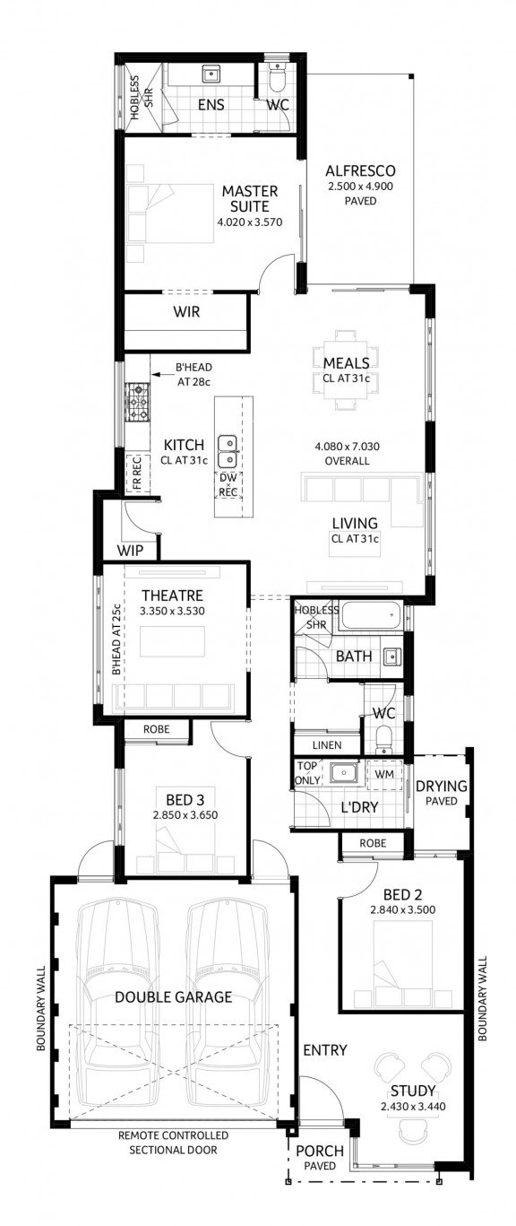 Narrow Lot Home Designs Plunkett Homes